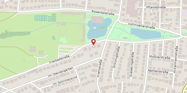 Karte der Umgebung von Freibadstraße 53, 70563 Stuttgart