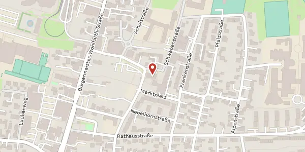 Karte der Umgebung von Marktplatz 6, 86343 Königsbrunn