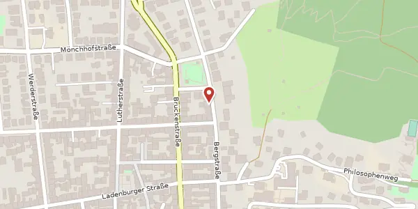 Karte der Umgebung von Bergstraße 27 a, 69120 Heidelberg