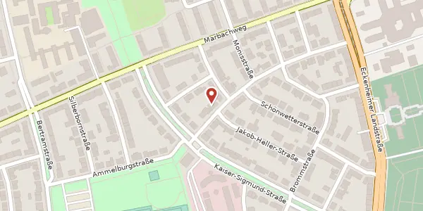 Karte der Umgebung von Bundenweg 32, 60320 Frankfurt