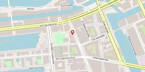 Karte der Umgebung von Am Sandtorpark 2, 20457 Hamburg