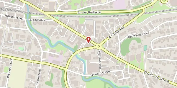 Karte der Umgebung von Frankfurter Str. 30, 53773 Hennef