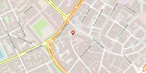 Karte der Umgebung von Rotebühlplatz 19, 70178 Stuttgart