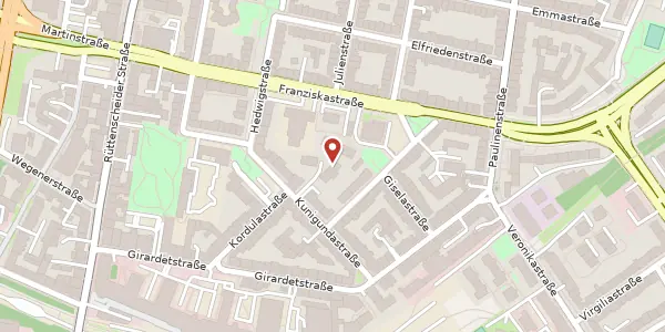 Karte der Umgebung von Kunigundastr. 1, 45131 Essen