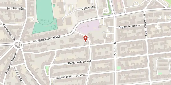 Karte der Umgebung von Beyschlagstraße 28, 06110 Halle (Saale)