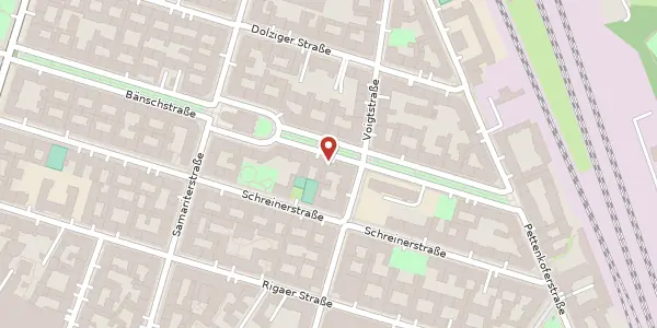 Karte der Umgebung von Bänschstraße 72, 10247 Berlin