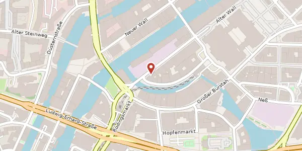 Karte der Umgebung von Alter Wall 69, 20457 Hamburg