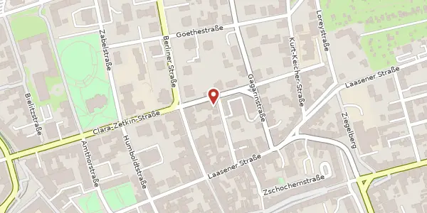 Karte der Umgebung von Clara-Zetkin-Straße 28, 07545 Gera