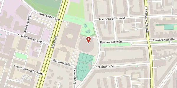 Karte der Umgebung von Niehbuhrstraße 5, 24118 Kiel