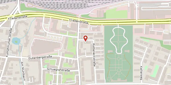 Karte der Umgebung von Rotteneckstraße 4, 93053 Regensburg