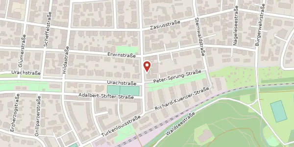 Karte der Umgebung von Dreikönigstraße 45, 79102 Freiburg im Breisgau