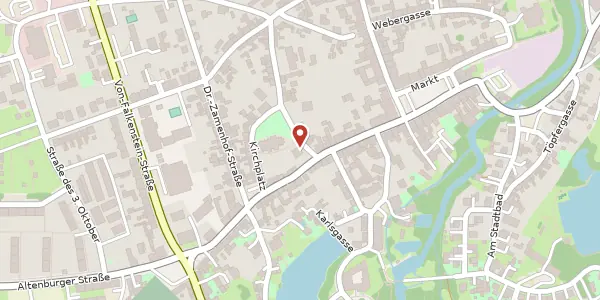 Karte der Umgebung von Kirchplatz 2, 04654 Frohburg