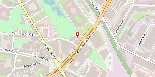 Karte der Umgebung von Werdener Str. 6, 40227 Düsseldorf