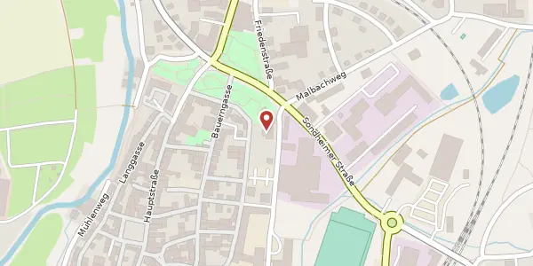Karte der Umgebung von Friedenstr. 18, 97638 Mellrichstadt