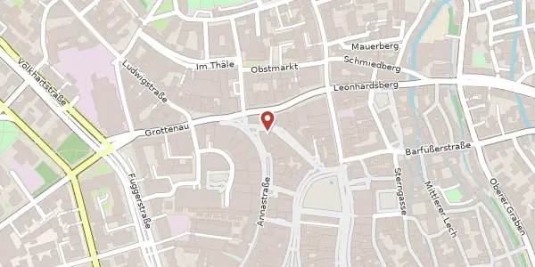 Karte der Umgebung von Steingasse 13, 86150 Augsburg