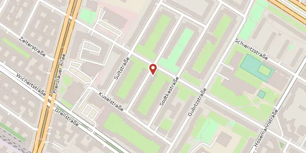 Karte der Umgebung von Trachtenbrodtstraße 18, 10409 Berlin