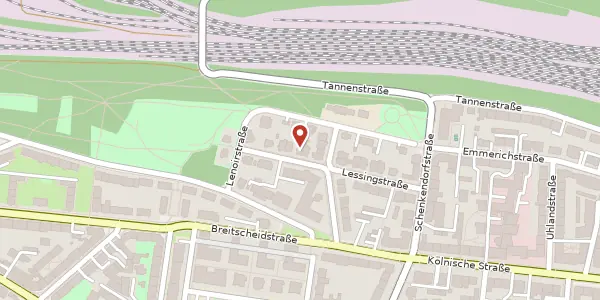 Karte der Umgebung von Lessingstraße 18, 34119 Kassel