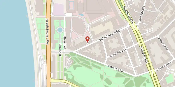 Karte der Umgebung von Scheibenstr. 45, 40479 Düsseldorf