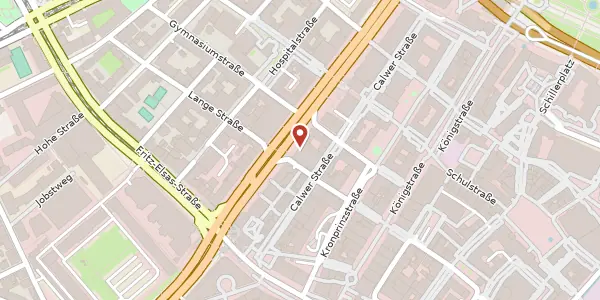 Karte der Umgebung von Theodor-Heuss-Straße 21, 70174 Stuttgart
