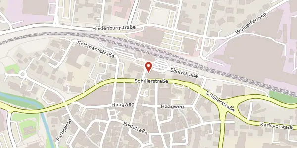 Karte der Umgebung von Bahnhofstraße 28, 74613 Öhringen