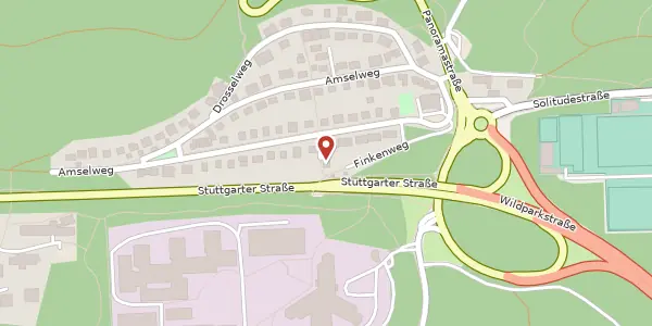 Karte der Umgebung von Meisenweg 13, 70839 Gerlingen