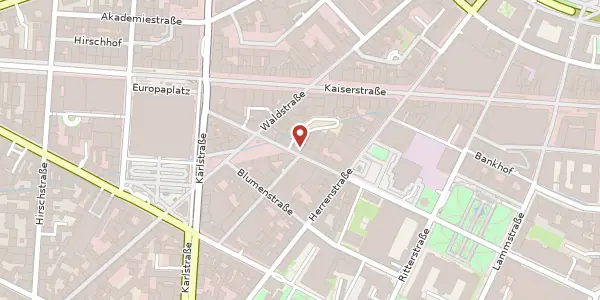 Karte der Umgebung von Erbprinzenstraße 28, 76133 Karlsruhe