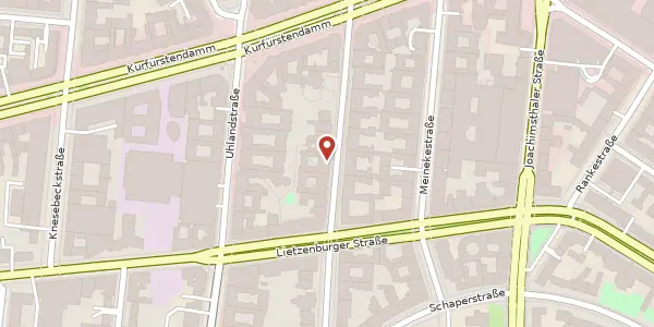 Karte der Umgebung von Fasanenstraße 28, 10719 Berlin