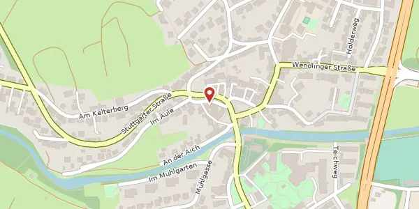 Karte der Umgebung von Stuttgarter Straße 107 A, 72622 Nürtingen