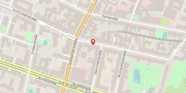 Karte der Umgebung von Kurfürstenstraße 155, 10785 Berlin