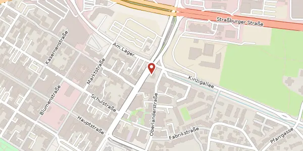 Karte der Umgebung von Großherzog-Friedrich-Straße 2, 77694 Kehl