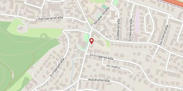 Karte der Umgebung von Sonnenbergstraße 11, 79117 Freiburg im Breisgau