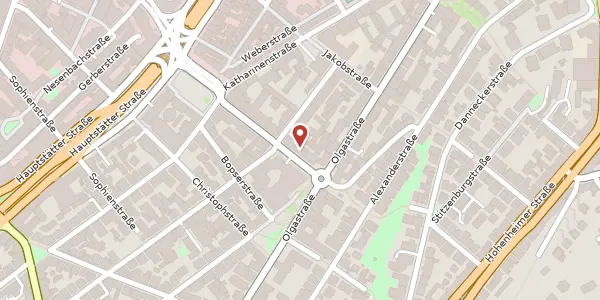 Karte der Umgebung von Wilhelmstraße 11, 70182 Stuttgart