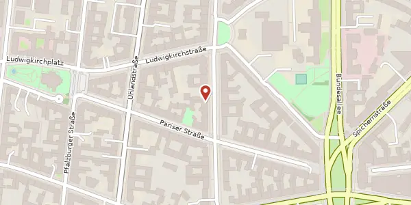 Karte der Umgebung von Fasanenstraße 44, 10719 Berlin