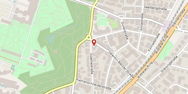 Karte der Umgebung von Goethestr. 1, 97072 Würzburg