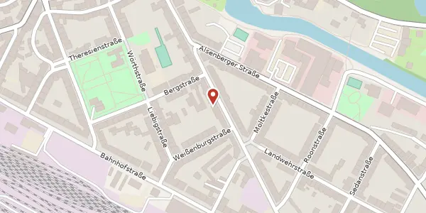 Karte der Umgebung von Königstr. 33, 95028 Hof