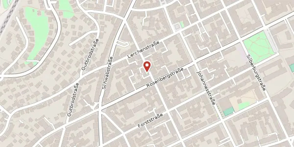 Karte der Umgebung von Senefelderstraße 95, 70176 Stuttgart