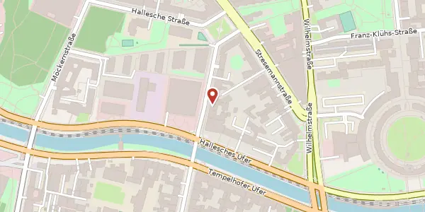Karte der Umgebung von Großbeerenstraße 89, 10963 Berlin