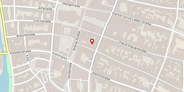 Karte der Umgebung von Hüxstraße 17, 23552 Lübeck