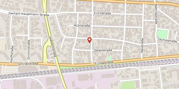 Karte der Umgebung von Josefstr. 17, 63165 Mühlheim