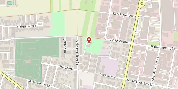 Karte der Umgebung von Grünewaldstr. 48/1, 74080 Heilbronn