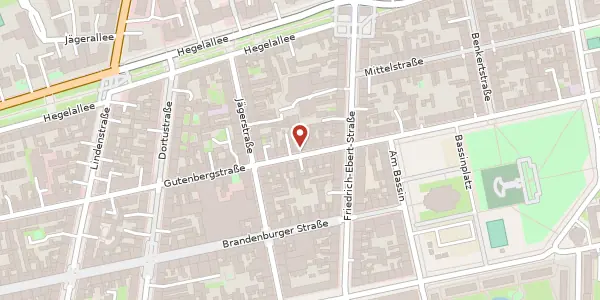 Karte der Umgebung von Gutenbergstraße 90, 14467 Potsdam
