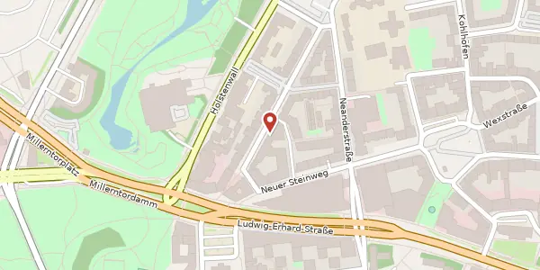 Karte der Umgebung von Hütten 87, 20355 Hamburg