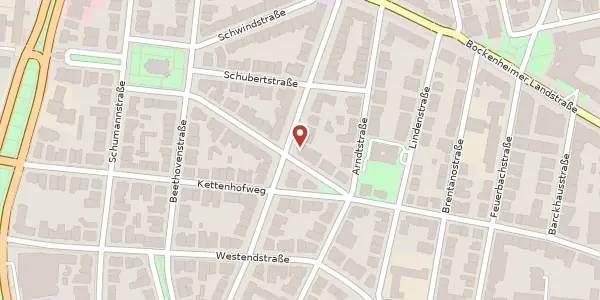 Karte der Umgebung von Mendelssohnstr. 66, 60325 Frankfurt