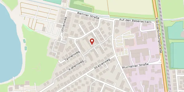 Karte der Umgebung von Eichenstraße 43, 69502 Hemsbach