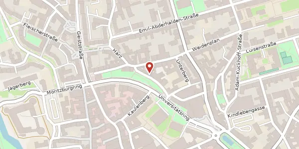 Karte der Umgebung von Anton-Wilhelm-Amo-Straße 14, 06108 Halle (Saale)