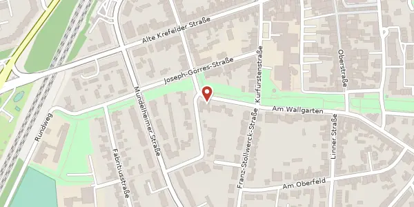 Karte der Umgebung von Am Wallgarten 23, 47829 Krefeld