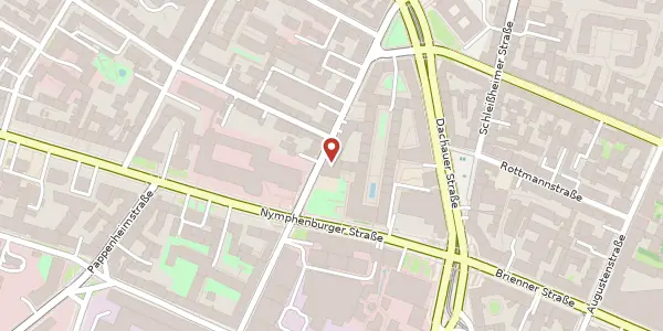 Karte der Umgebung von Nymphenburger Str. 14, 80335 München