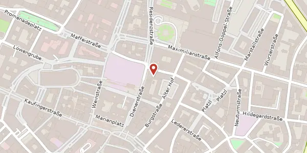 Karte der Umgebung von Dienerstr. 12, 80331 München