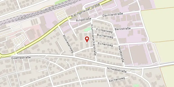 Karte der Umgebung von Tannenweg 5, 71672 Marbach