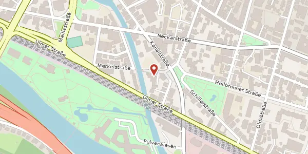 Karte der Umgebung von Merkelstraße 18, 73728 Esslingen